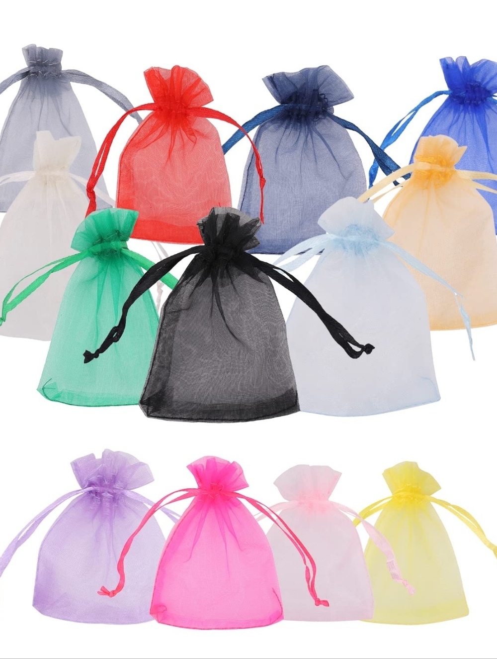 Organza Drawstring Pouch Set Of (25)